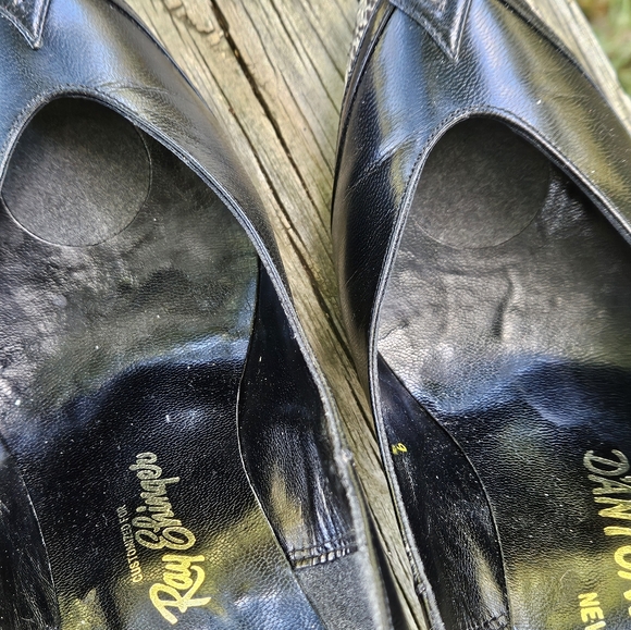 Vintage 1980’s D’ANTONIO New York Ray Ehringer Black High Heels Sz. 6. Leather. - Picture 8 of 8
